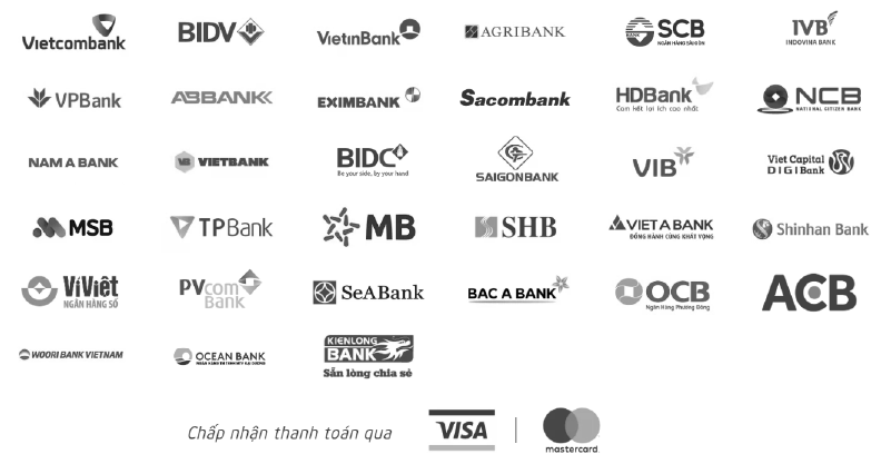 Chấp nhận thanh toán Online qua các ngân hàng